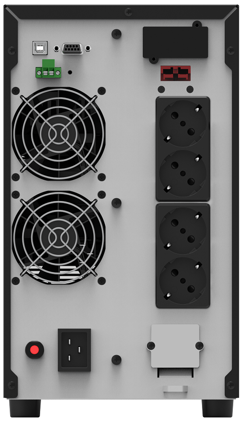 Powerwalker VFI 3000 AT uforstyrrbar strømforsyning (UPS) Dobbeltkonvertering (Online) 3 kVA 2700 W 4 AC-utganger