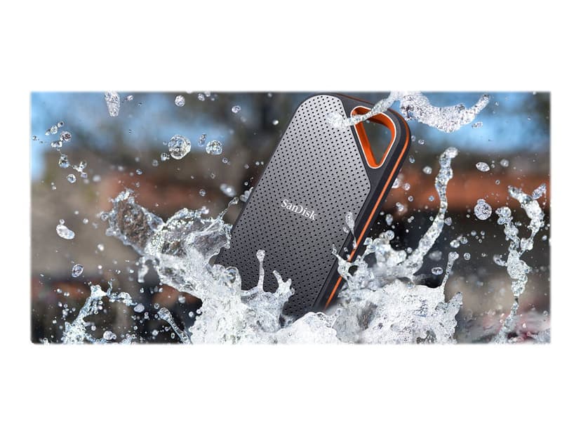 SanDisk EXTREME PRO Portable SSD V2 4TB USB Type-C Sort, Oransje