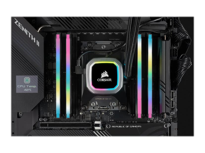 Corsair Vengeance RGB Pro CMH16GX4M2Z3200C16 RAM-minnen 16 GB 2 x 8 GB DDR4 288-pin DIMM 16GB 3200MHz DDR4 288-pin DIMM