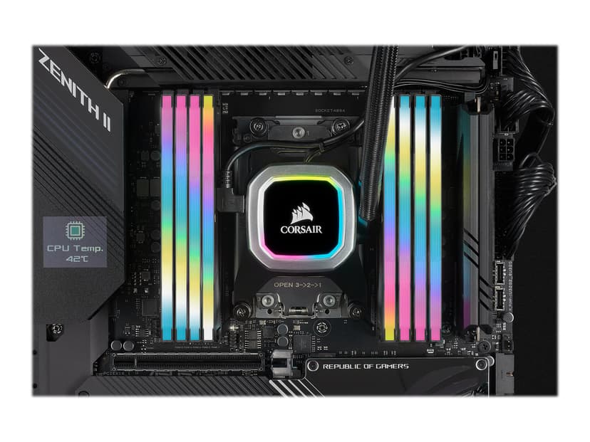 Corsair Vengeance RGB Pro CMH16GX4M2Z3200C16 muistimoduuli 16 GB 2 x 8 GB DDR4 288-pin DIMM 16GB 3200MHz DDR4 288-pin DIMM