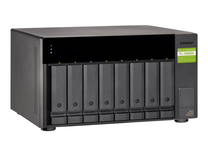 QNAP TL-D800C harddiskkabinett HDD/SSD-kabinett Sort, Grå 2.5/3.5"