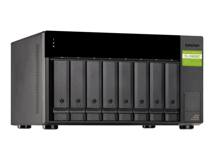 QNAP TL-D800C harddiskkabinett HDD/SSD-kabinett Sort, Grå 2.5/3.5"