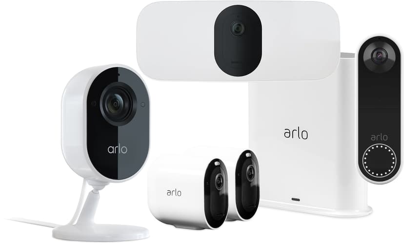 Arlo Pro 3 & 2 Cameras + Video doorbell + Indoor Camera + Floodlight