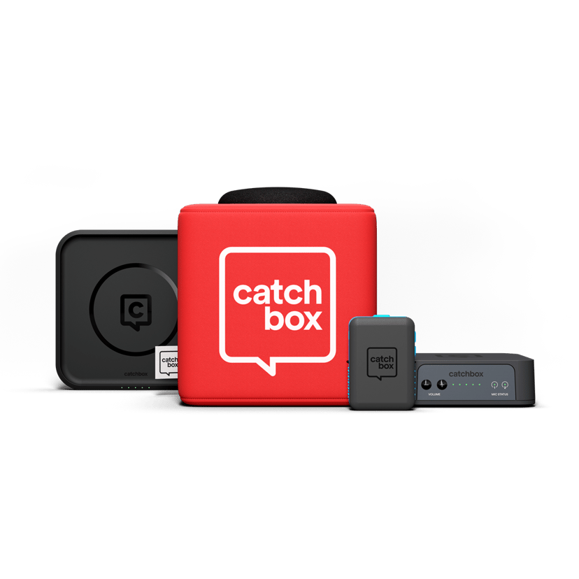 Catchbox Plus System with 1 Audience Microphone and 1 Presenter Microphone + 1 Wireless Charge