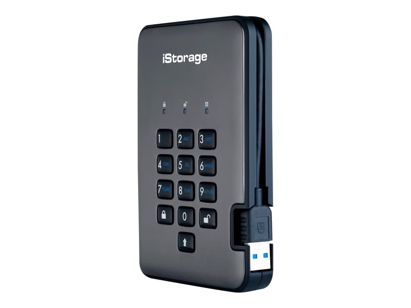 Istorage Diskashur PRO2 SSD 256-BIT 4TB Classified USB Type-A Zwart, Grafiet