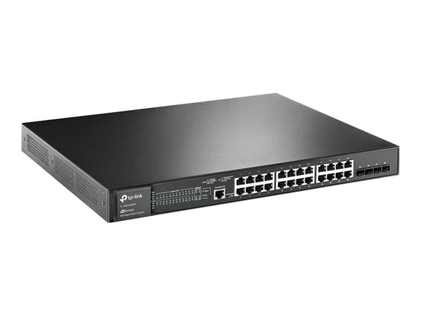 TP-Link Omada SG3428MP nätverksswitchar hanterad L2+ Gigabit Ethernet (10/100/1000) Strömförsörjning via Ethernet (PoE) stöd 1U Svart