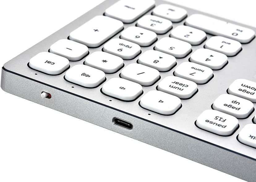 Voxicon Wireless Slim Metal Keyboard 295B Sølv Trådløs Nordisk