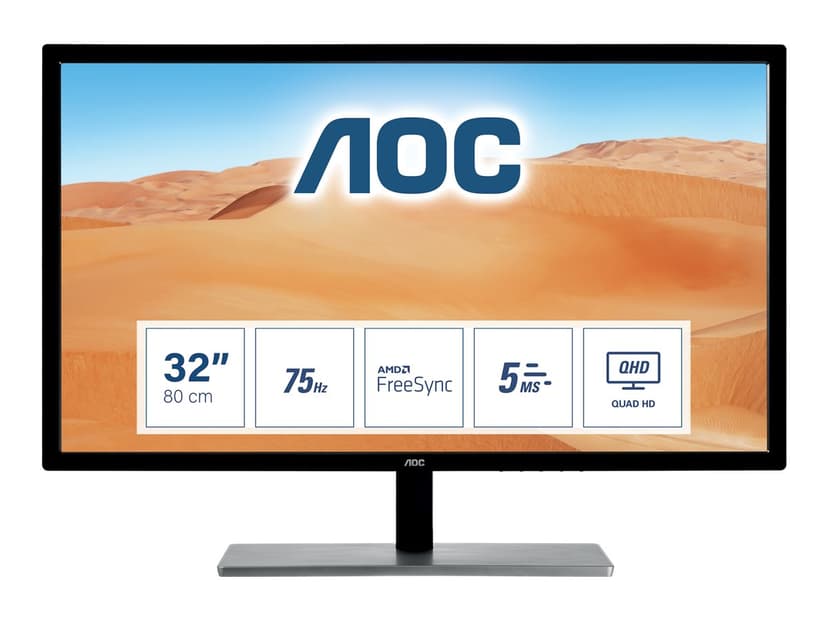 AOC Q3279VWFD8 16:9 31.5" - SILVER/BLACK #DEMO