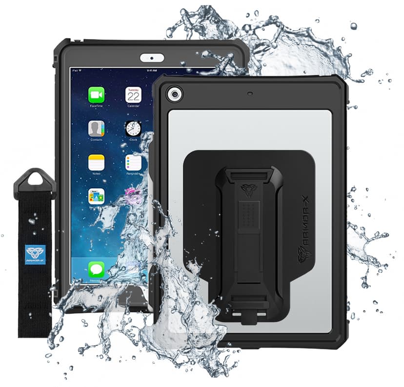 Armor-X Vanntett deksel iPad 10.2" 7th gen, iPad 10.2" 8th gen, iPad 10.2" 9th gen Sort