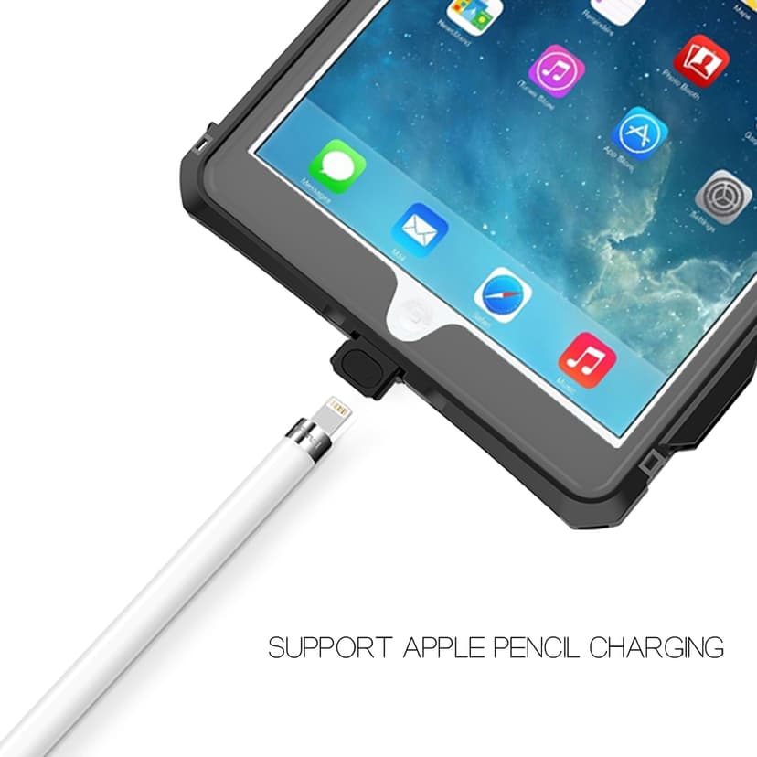 Armor-X Vanntett deksel iPad 10.2" 7th gen, iPad 10.2" 8th gen, iPad 10.2" 9th gen Sort