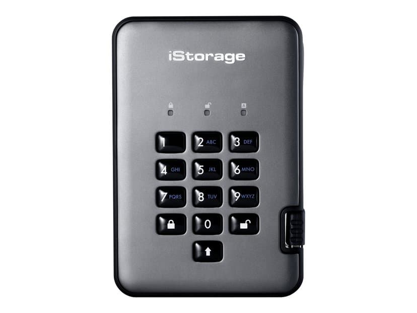 Istorage Diskashur PRO2 SSD 256-BIT 8TB Classified USB Type-A Zwart, Grafiet