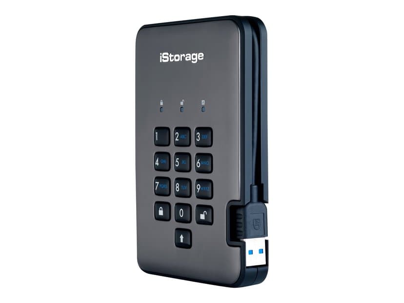 Istorage Diskashur PRO2 SSD 256-BIT 8TB Classified USB Type-A Zwart, Grafiet
