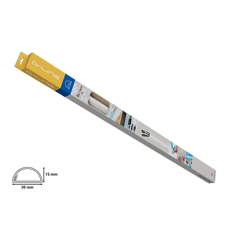 D-LINE Kabelkanal Kit 3 x 1m 30x15mm