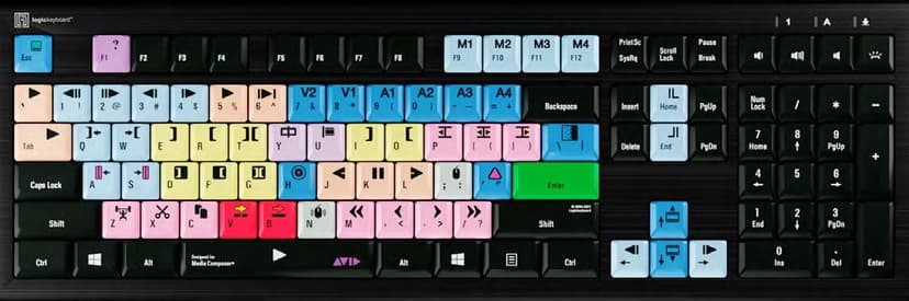 Logickeyboard Avid Media Composer Pc Backlit Astra 2 Scandin