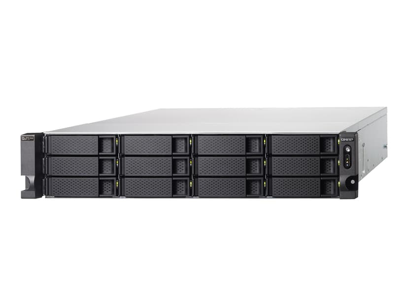 QNAP TS-h1283XU-RP NAS Rack (2U) Nätverksansluten (Ethernet) Svart, Grå E-2236