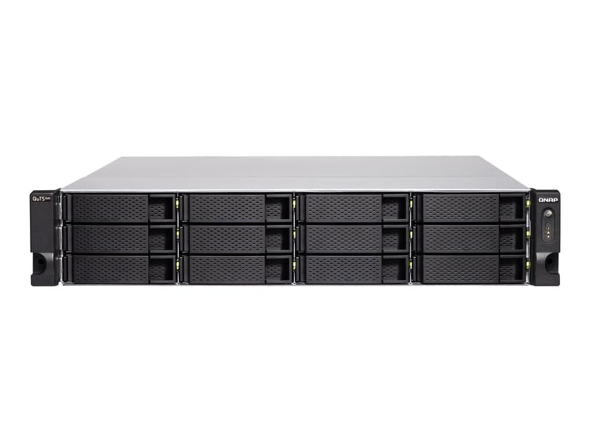 QNAP TS-h1283XU-RP NAS Rack (2U) Nätverksansluten (Ethernet) Svart, Grå E-2236