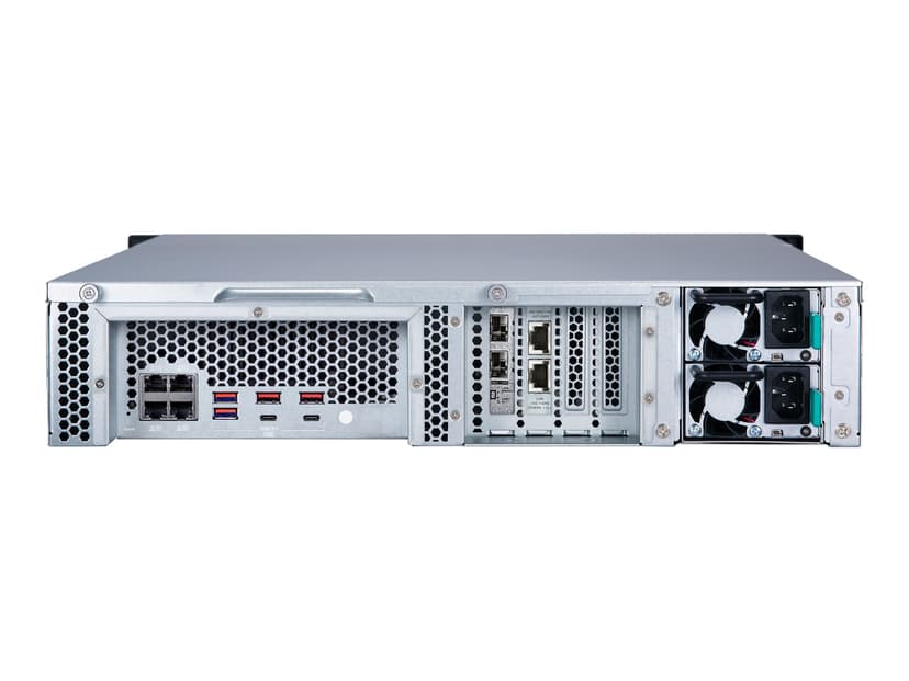 QNAP TS-h1283XU-RP NAS Rack (2U) Nätverksansluten (Ethernet) Svart, Grå E-2236