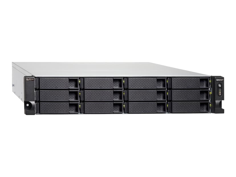 QNAP TS-h1283XU-RP NAS Rack (2U) Nätverksansluten (Ethernet) Svart, Grå E-2236