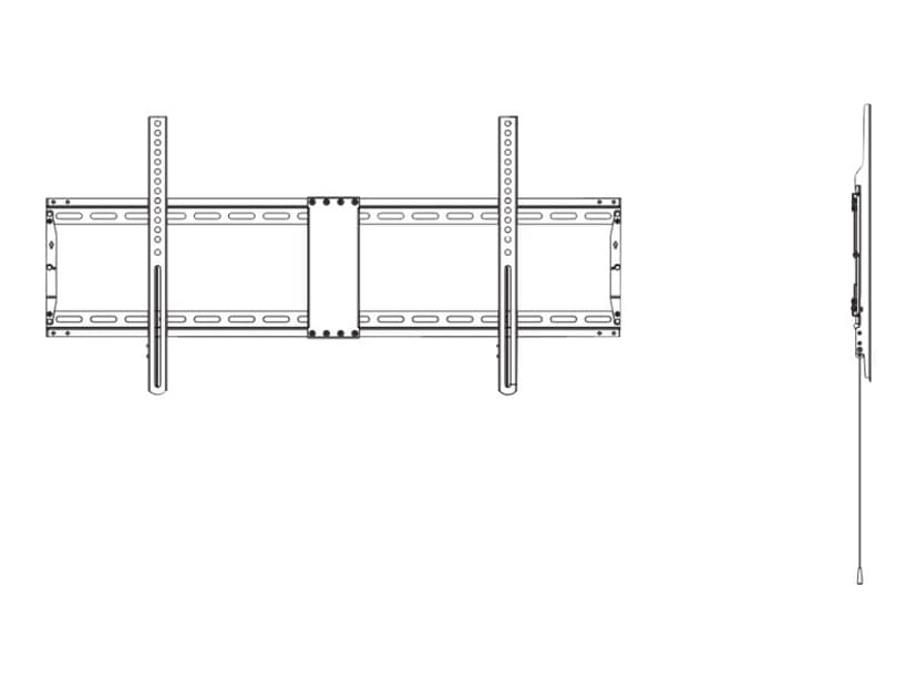 Deltaco ARM-0202 TV-kiinnike 2,29 m (90") Musta