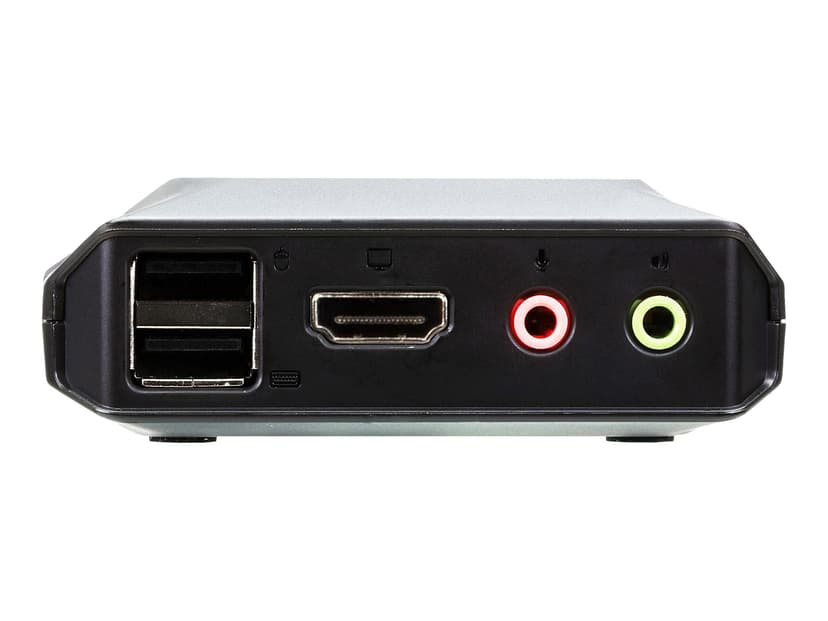 Aten 2-portars USB 4K KVM-switch med HDMI-kabel och fjärrportsväljare