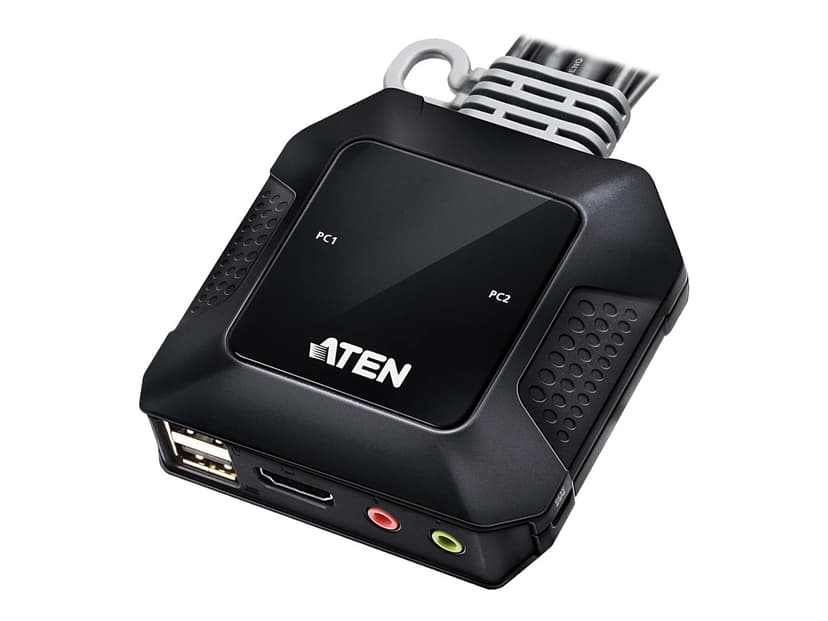 Aten CS22H-AT KVM-bryter Sort