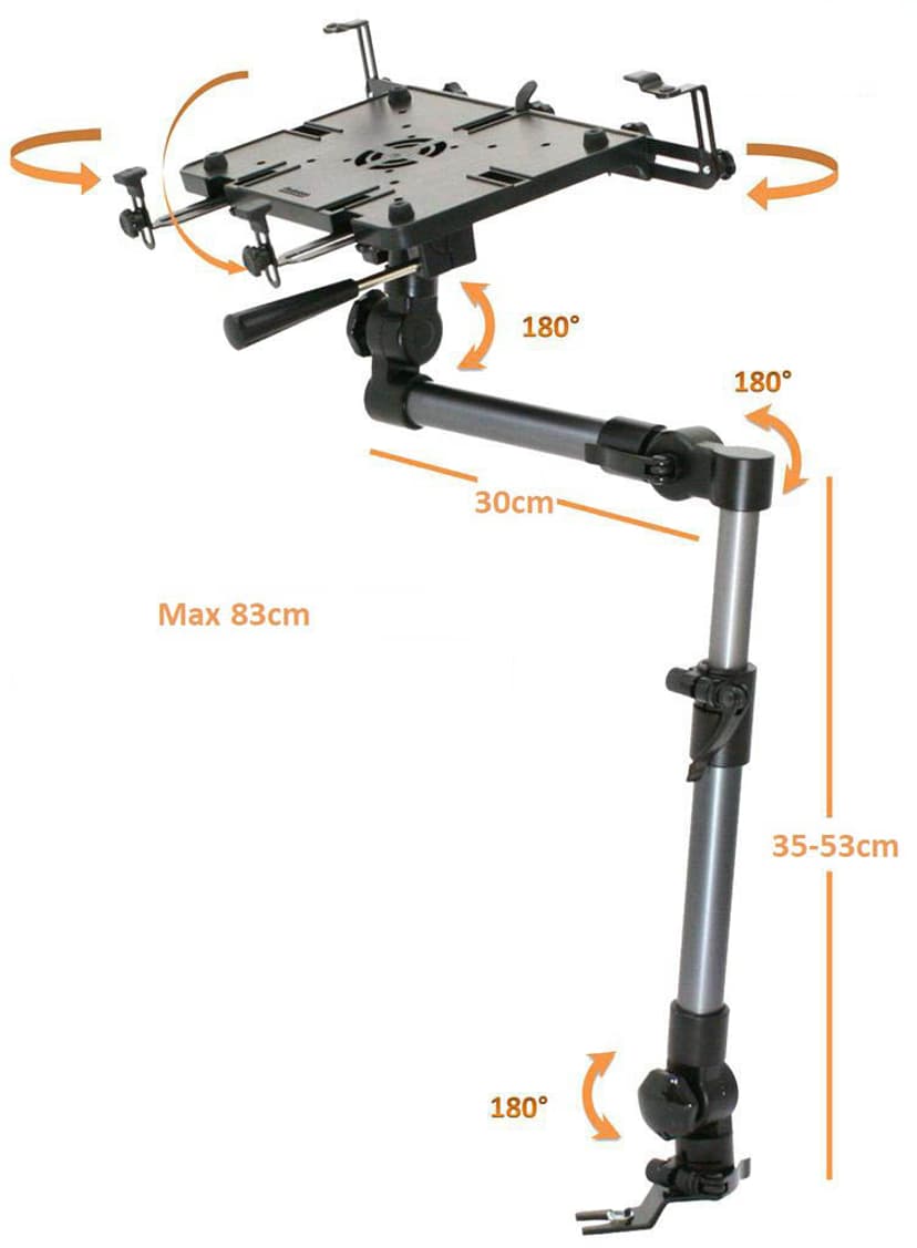 Direktronik Flexibel arm för notebook i bilen