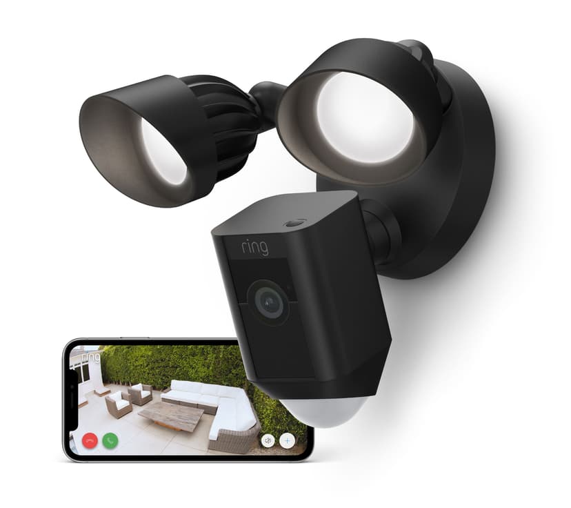 Ring Floodlight Cam Wired Plus - Musta