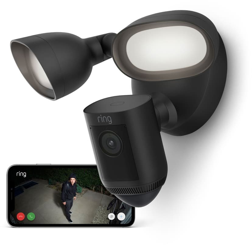 Ring Floodlight Cam Wired Pro - Svart