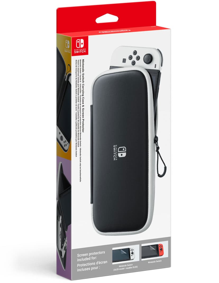 Nintendo 10008001 väskor för bärbara spelkonsoller Folio Polyester Svart, Vit