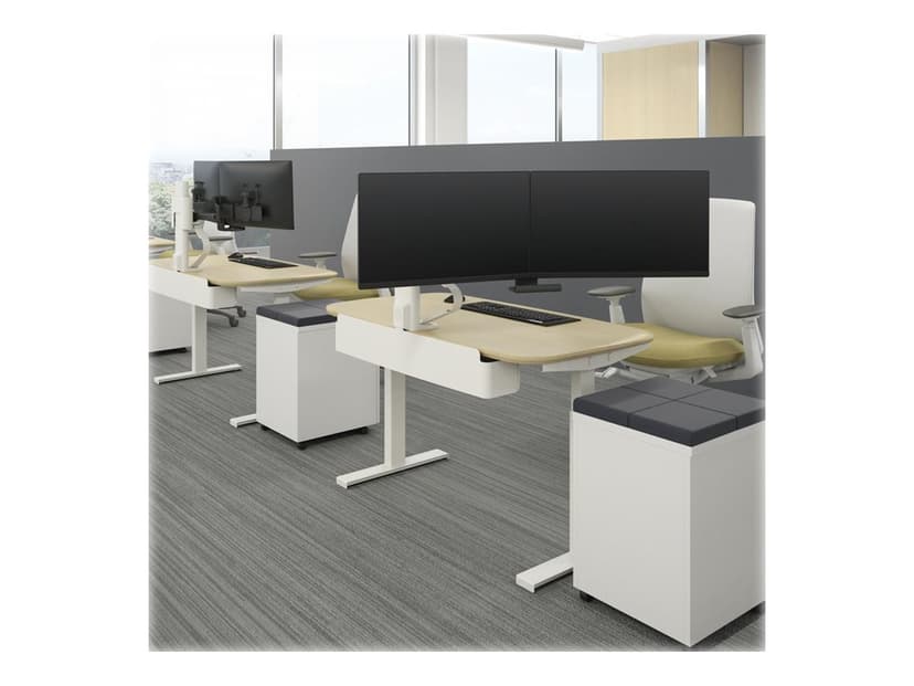 Ergotron Trace Dual Skjerm Hvit – Skjerm 21,5”–27"