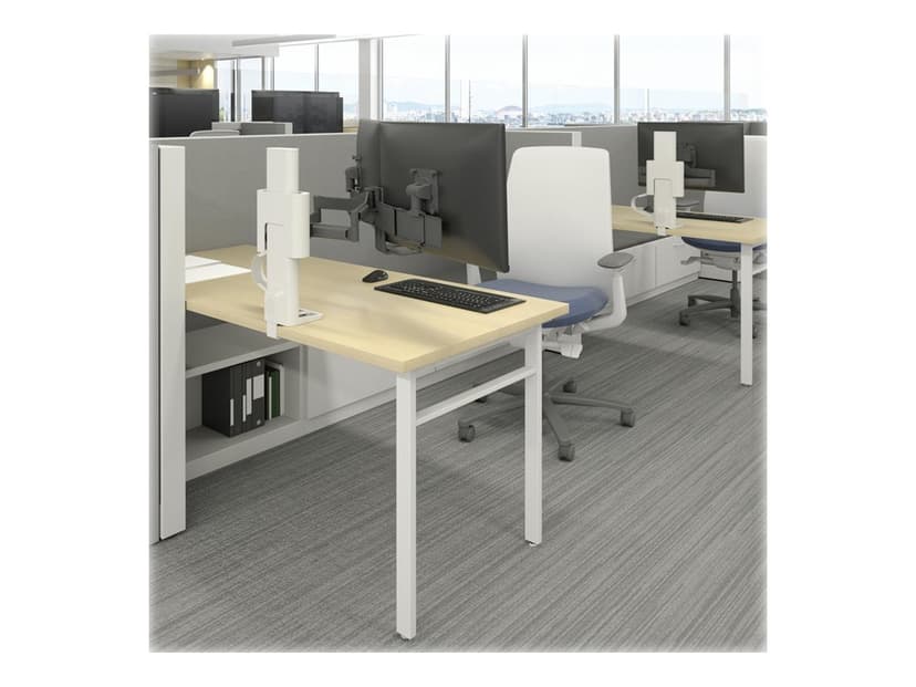 Ergotron Trace Dual Skjerm Hvit – Skjerm 21,5”–27"