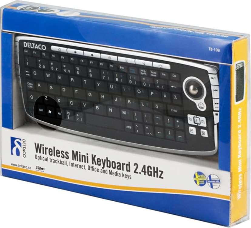 Deltaco Wireless Mediakeyboard Mini
