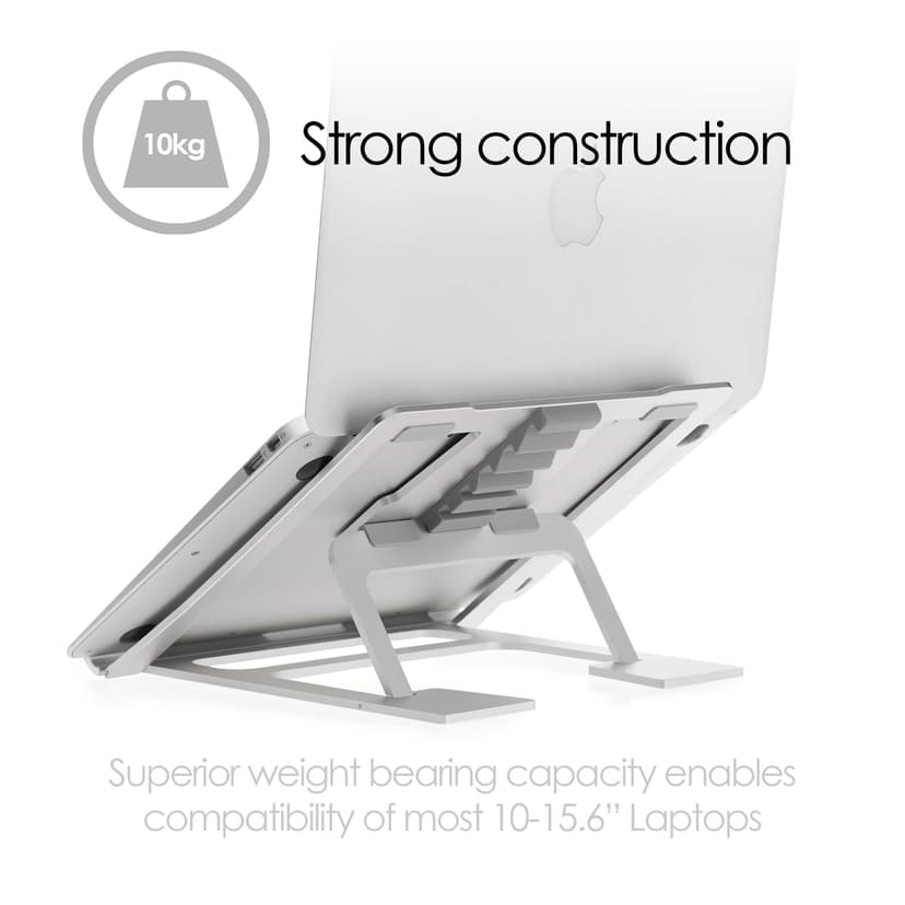 Desire2 Laptop-stativ Supreme Lite Portable 6 forskellige højdejusteringer, sølv
