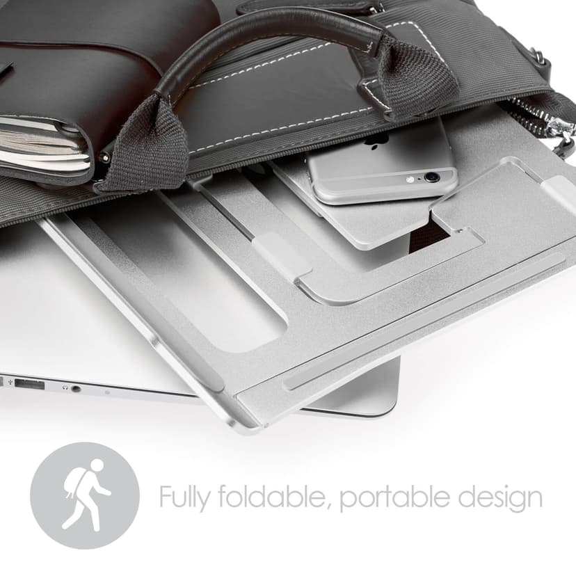 Desire2 Laptop-stativ Supreme Lite Portable 6 forskellige højdejusteringer, sølv