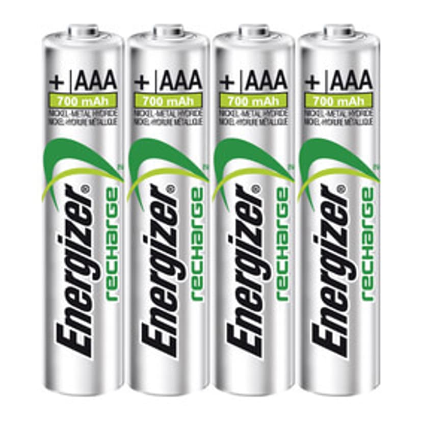 Energizer Batteri AAA/LR03 oppladbart NiMh 500 mAh 4-pakning