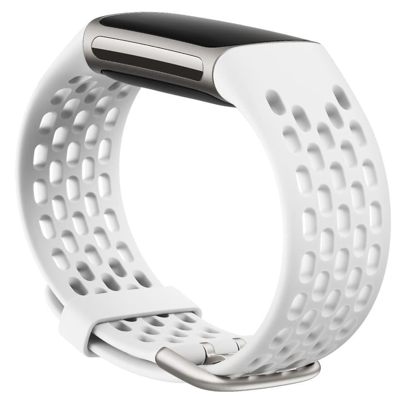 Fitbit Armband Sport Band Frost White Large - Charge 5