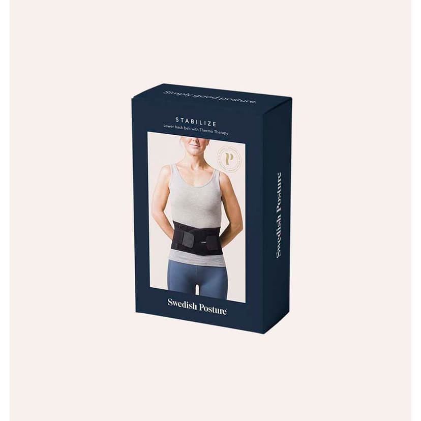 SWEDISH POSTURE Stabilize Ländryggsbälte L Svart
