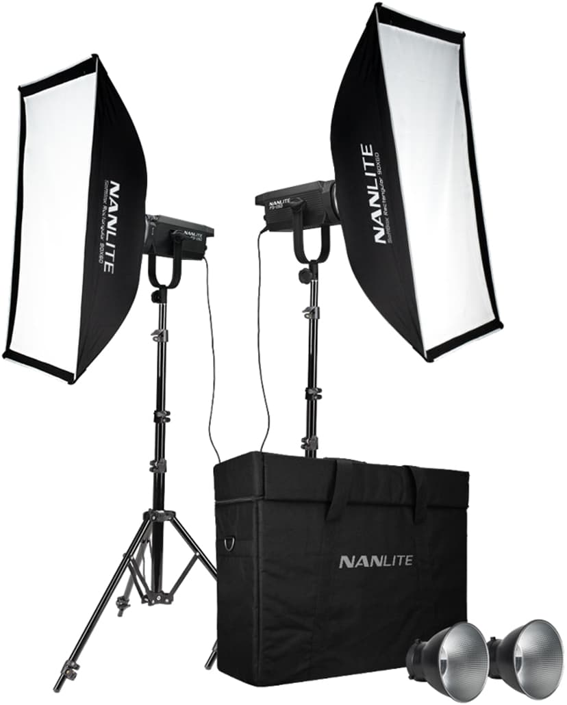 NANLITE FS-150 2-Light studio kit med stativ