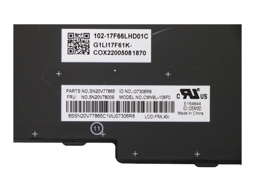 Lenovo 5N20V78009 reservdelar bärbara datorer Tangentbord