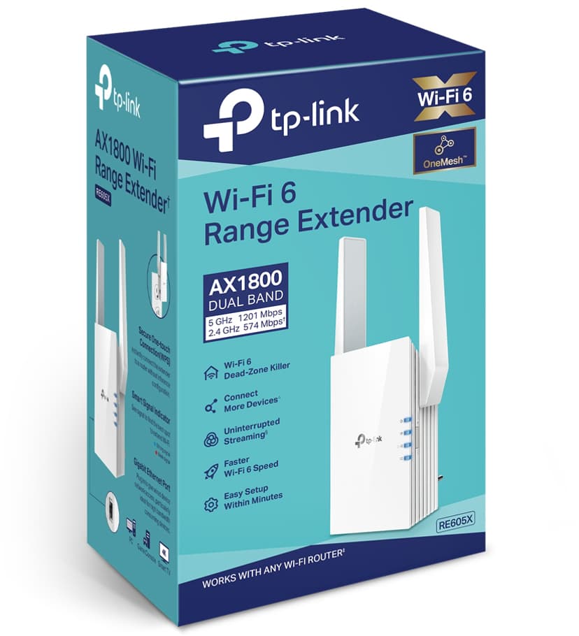 TP-Link RE605X AX1800 Wi-Fi 6 Range Extender