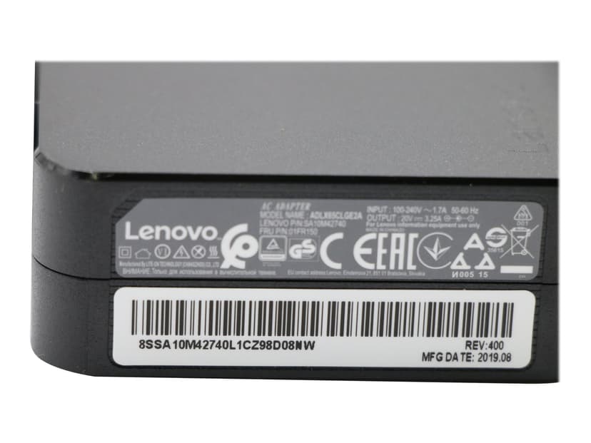 Lenovo 01FR150 eladaptrar inomhus 65 W Svart 65W