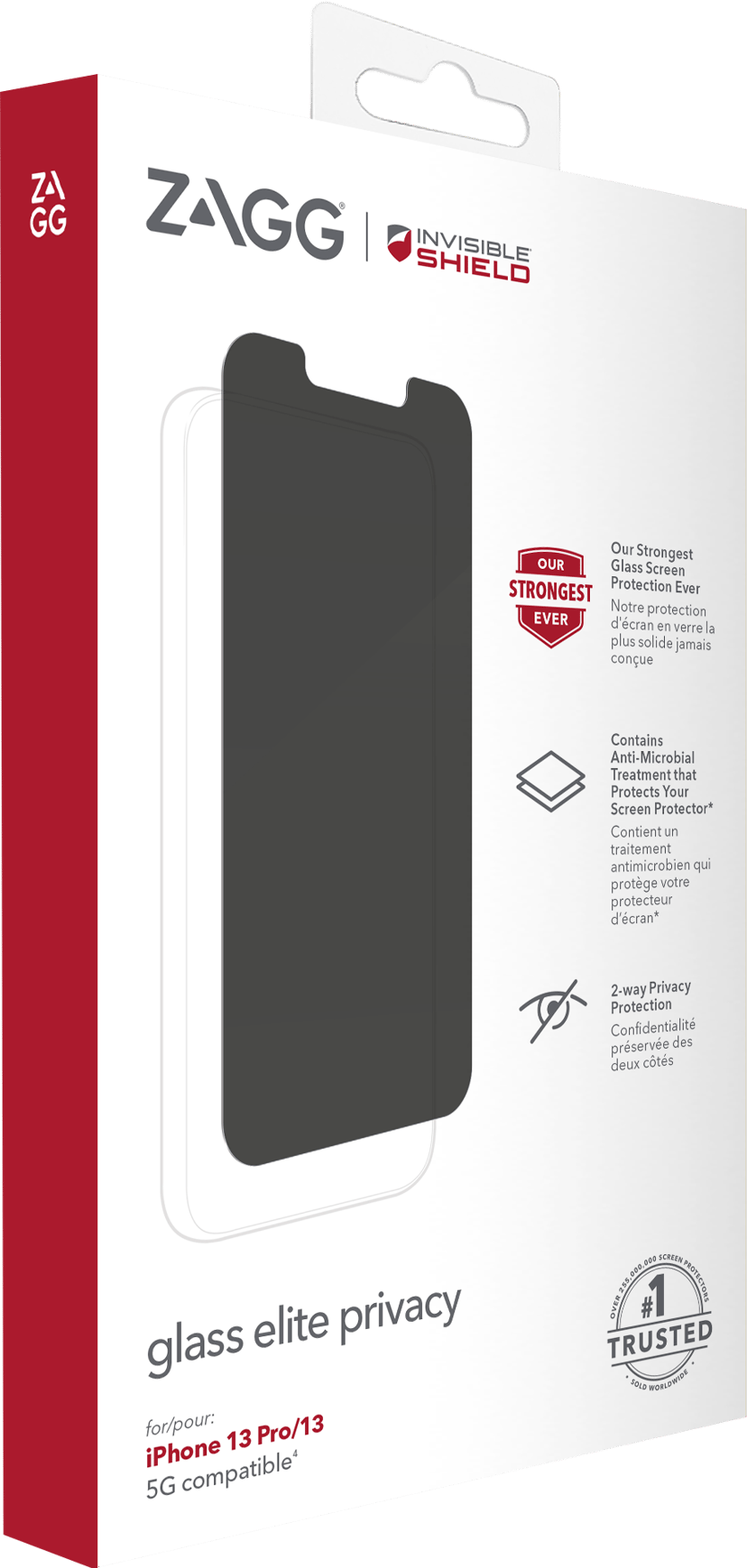 Zagg InvisibleShield Glass Elite Privacy iPhone 13, iPhone 13 Pro, iPhone 14, iPhone 16e, iPhone 17e
