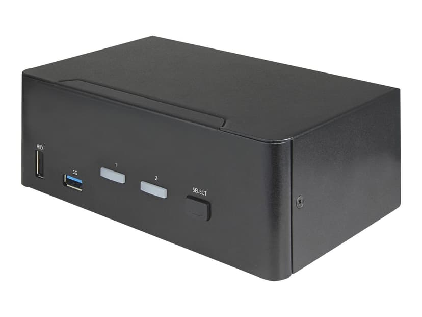 Startech StarTech.com 2-ports HDMI KVM-switch för dubbla skärmar - 4K 60 Hz Ultra HD HDR - Desktop 4K HDMI 2.0 KVM-switch med 2 portar USB 3.0-hubb (5 Gbit/s) och 4x USB 2.0 HID, ljud - Snabbtangenter för omkoppling - TAA