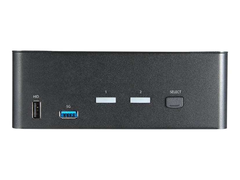 Startech StarTech.com 2-ports HDMI KVM-switch för dubbla skärmar - 4K 60 Hz Ultra HD HDR - Desktop 4K HDMI 2.0 KVM-switch med 2 portar USB 3.0-hubb (5 Gbit/s) och 4x USB 2.0 HID, ljud - Snabbtangenter för omkoppling - TAA