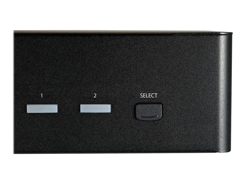 Startech StarTech.com 2-ports HDMI KVM-switch för dubbla skärmar - 4K 60 Hz Ultra HD HDR - Desktop 4K HDMI 2.0 KVM-switch med 2 portar USB 3.0-hubb (5 Gbit/s) och 4x USB 2.0 HID, ljud - Snabbtangenter för omkoppling - TAA