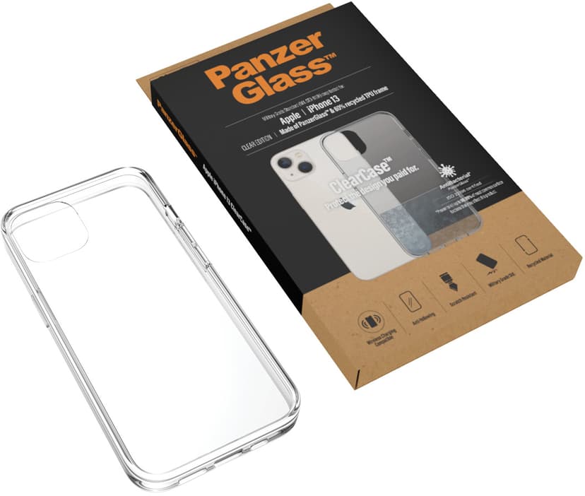 Panzerglass Clearcase iPhone 13 Läpinäkyvä