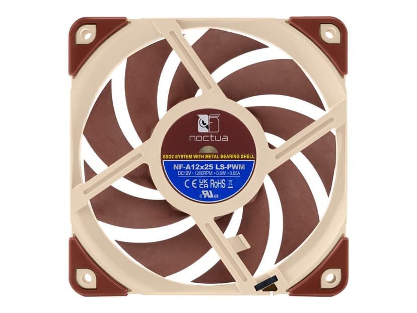 Noctua NF-A12X25 LS-PWM Ventilator Beige, Rød