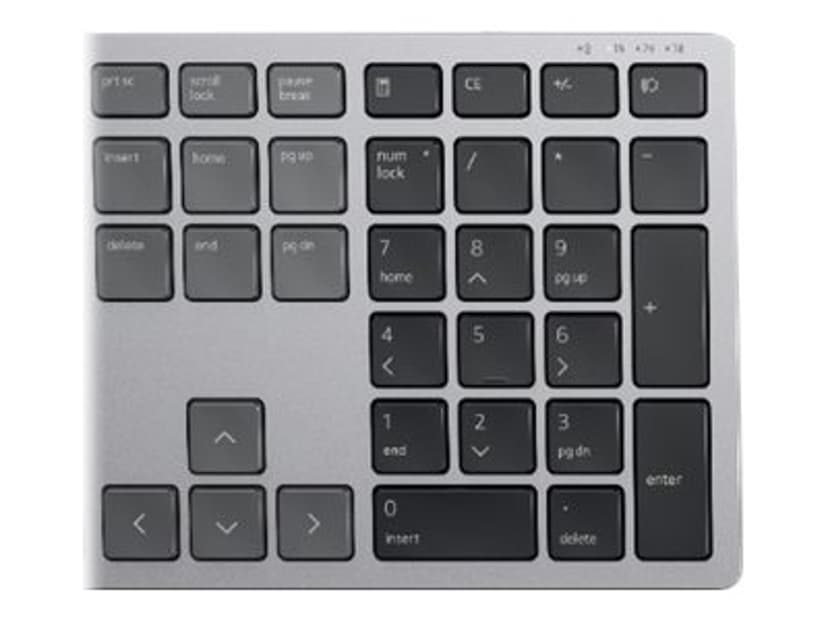 Dell KM7321W tastatur Mus inkludert Kontor RF trådløs + Bluetooth QWERTY Nordisk Grå, Titan Trådløs Nordisk