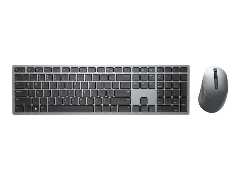 Dell KM7321W tastatur Mus inkludert Kontor RF trådløs + Bluetooth QWERTY Nordisk Grå, Titan Trådløs Nordisk