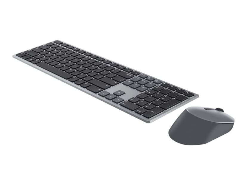 Dell KM7321W tastatur Mus inkludert Kontor RF trådløs + Bluetooth QWERTY Nordisk Grå, Titan Trådløs Nordisk